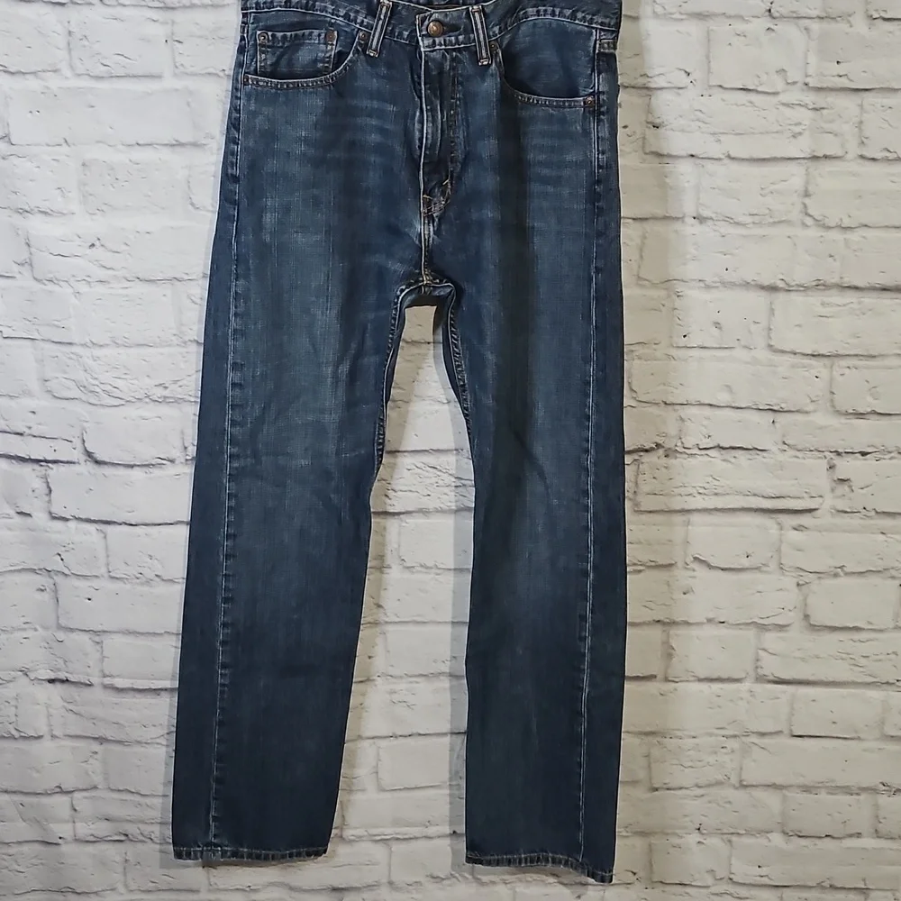 Levi's Dark Blue 505 Straight Jeans